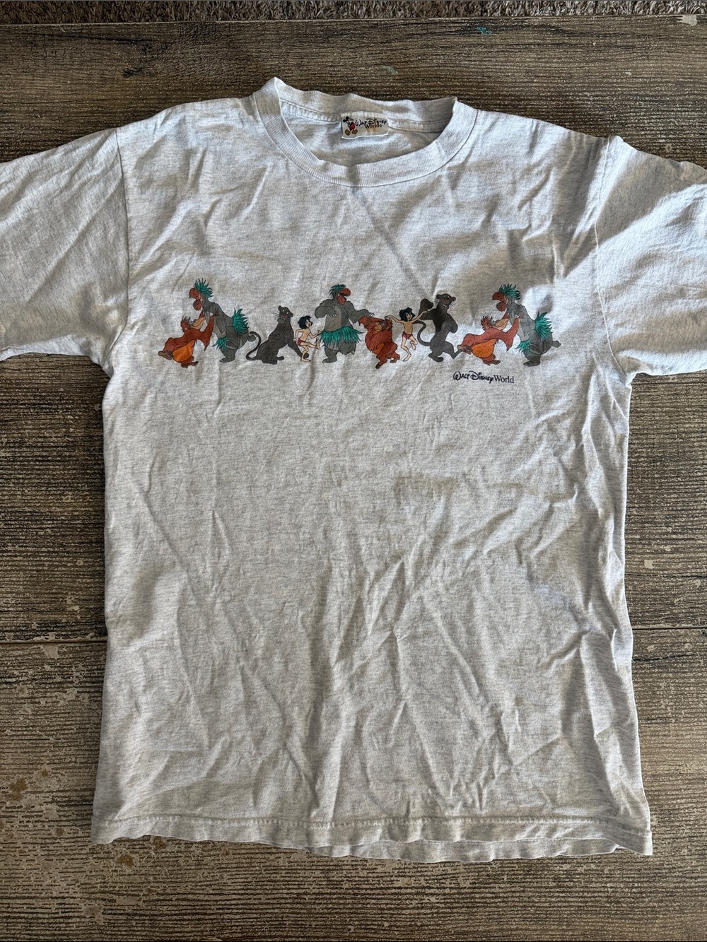 Vintage Disney The Jungle Book gray graphic t shirt